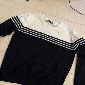 Black and White Striped Sweater